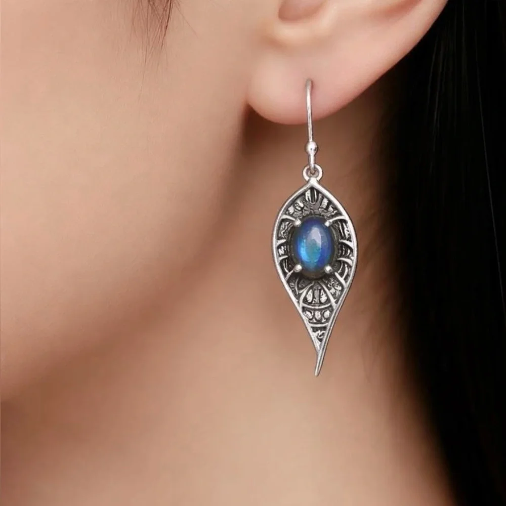 Labradorite Earrings - Picture 2 of 14